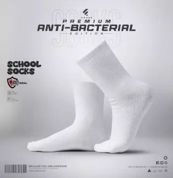 Premium Antibacterial School Socks