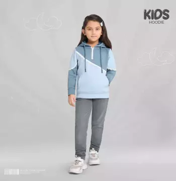 Kids Girls Premium Hoodie - Floral Frost